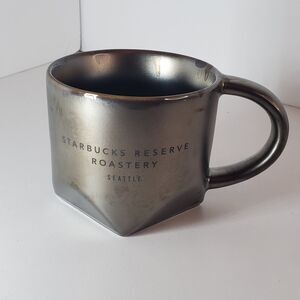 Starbucks Reserve Roastery Seattle Ceramic Faux Bronze Bevel 8oz Mug Metallic
